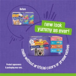 Purina Friskies Seafood & Chicken Pate Favorites Variety Pack Wet Cat Food, 5.5-oz Can, Case Of 40 & Purina Cat Chow Naturals Original With Added Vitamins, Minerals & Nutrients Dry Cat Food -Furry Feast 854326 PT2. AC SS1800 V1683744256