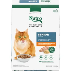 Nutro Wholesome Essentials Chicken & Brown Rice Recipe Senior Dry Cat Food