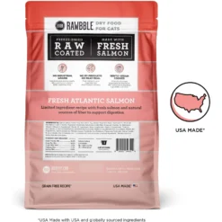 BIXBI Rawbble Dry Food Salmon Recipe For Cats, 3-lb Bag -Furry Feast 870998 PT1. AC SS1800 V1691515598