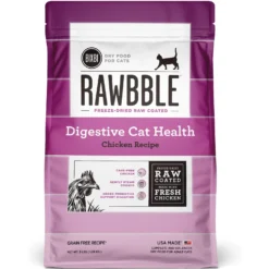 BIXBI Rawbble Dry Food Chicken Digestive Health Recipe For Cats, 3-lb Bag