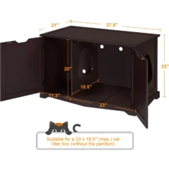 Yaheetech Cat Litter Box Enclosure -Furry Feast 871886 PT2. AC SS1800 V1686246229