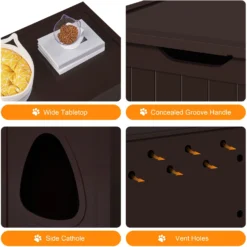 Yaheetech Cat Litter Box Enclosure -Furry Feast 871886 PT3. AC SS1800 V1686247874