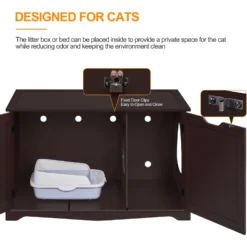 Yaheetech Cat Litter Box Enclosure -Furry Feast 871886 PT5. AC SS1800 V1686250300