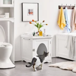 Yaheetech Indoor Cat Litter Box Enclosure -Furry Feast 871918 PT1. AC SS1800 V1686244442