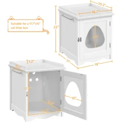 Yaheetech Indoor Cat Litter Box Enclosure -Furry Feast 871918 PT3. AC SS1800 V1686249442