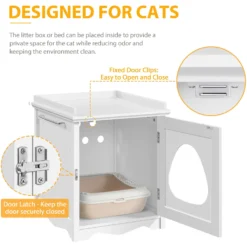 Yaheetech Indoor Cat Litter Box Enclosure -Furry Feast 871918 PT5. AC SS1800 V1686250365