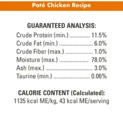 Nutro Perfect Portions Grain-Free Chicken Pate Recipe Adult Wet Cat Food Trays -Furry Feast 87480 PT6. AC SS1800 V1702678791