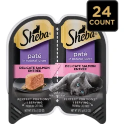 Sheba Perfect Portions Grain-Free Pate Delicate Salmon Entree Adult Wet Cat Food Trays -Furry Feast 87812 PT3. AC SS1800 V1572551217