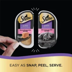 Sheba Perfect Portions Grain-Free Pate Delicate Salmon Entree Adult Wet Cat Food Trays -Furry Feast 87812 PT4. AC SS1800 V1581713230