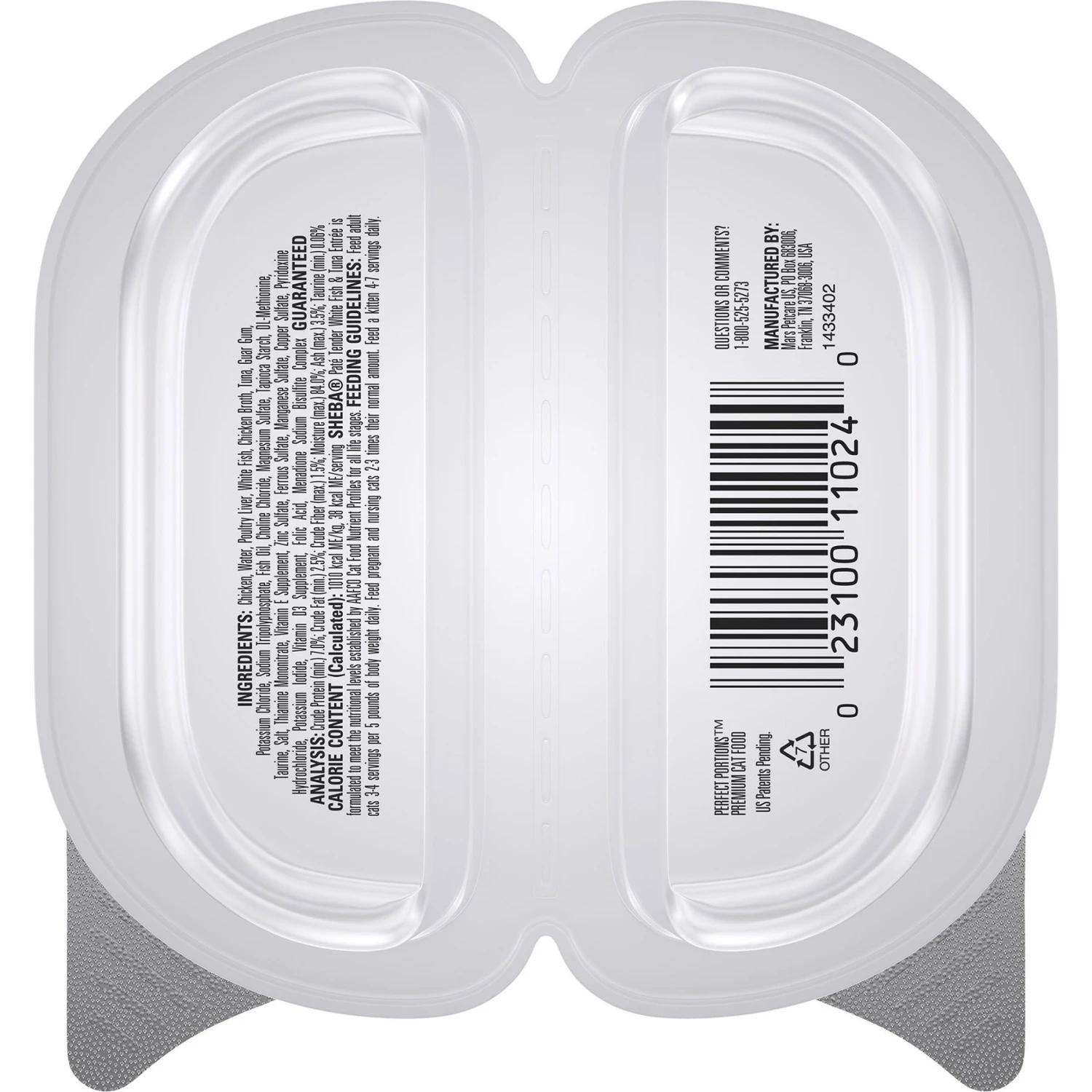 Sheba Perfect Portions Grain-Free Tender Whitefish & Tuna Entree Pate Adult Wet Cat Food Trays 2 Sheba Perfect Portions Grain-Free Tender Whitefish & Tuna Entree Pate Adult Wet Cat Food Trays - Image 2