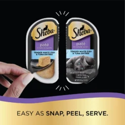 Sheba Perfect Portions Grain-Free Tender Whitefish & Tuna Entree Pate Adult Wet Cat Food Trays 11 Sheba Perfect Portions Grain-Free Tender Whitefish & Tuna Entree Pate Adult Wet Cat Food Trays -Furry Feast 87818 PT2. AC SS1800 V1703276620