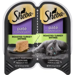 Sheba Perfect Portions Grain-Free Roasted Turkey Entree Pate Adult Wet Cat Food Trays