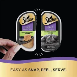 Sheba Perfect Portions Grain-Free Roasted Turkey Entree Pate Adult Wet Cat Food Trays -Furry Feast 87822 PT4. AC SS1800 V1581712758