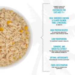 Tiki Cat Silver Variety Pack Grain-Free Wet Cat Food, 2.4-oz Can, Case Of 12 -Furry Feast 883606 PT4. AC SS1800 V1690562066