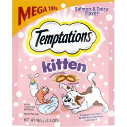 Iams ProActive Health Kitten Dry Cat Food & Temptations Salmon & Dairy Flavor Crunchy & Soft Kitten Treats -Furry Feast 894270 PT5. AC SS1800 V1687200646
