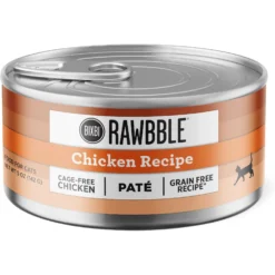BIXBI Rawbble Chicken Pate Wet Food For Cats, 5-oz Can, Case Of 24