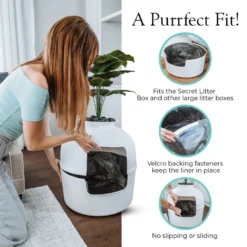 Bundle & Bliss Reusable Cat Litter Liners, 3 Count -Furry Feast 897454 PT3. AC SS1800 V1687885907