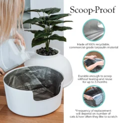 Bundle & Bliss Reusable Cat Litter Liners, 3 Count -Furry Feast 897454 PT4. AC SS1800 V1687890210