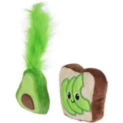 Quirky Kitty Avocado Toast Catnip Plush Cat Toy, 2 Count -Furry Feast 900342 PT2. AC SS1800 V1689015546