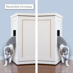 The Refined Feline Deluxe Cat Litter Box, X-Large, White -Furry Feast 908230 PT2. AC SS1800 V1689275972