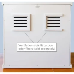 The Refined Feline Deluxe Cat Litter Box, X-Large, White -Furry Feast 908230 PT3. AC SS1800 V1689275947