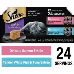 Sheba Perfect Portions Grain-Free Seafood Entrees Pate Variety Pack Adult Wet Cat Food Trays -Furry Feast 91473 PT2. AC SS1800 V1626816739