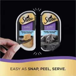 Sheba Perfect Portions Grain-Free Seafood Entrees Pate Variety Pack Adult Wet Cat Food Trays -Furry Feast 91473 PT3. AC SS1800 V1626819118