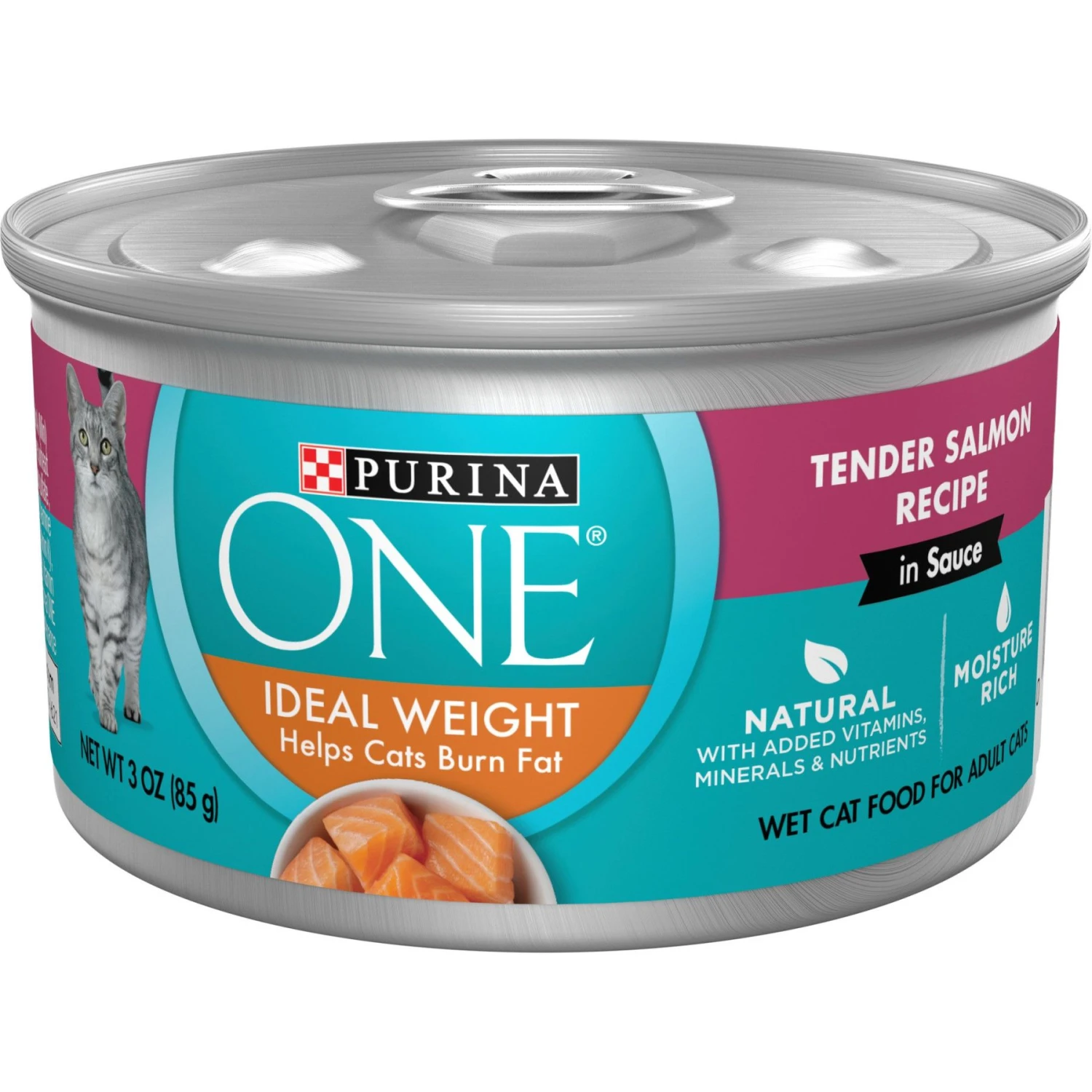 'Purina ONE Natural Weight Control Ideal Weight Tender Salmon Recipe Wet Cat Food 1 'Purina ONE Natural Weight Control Ideal Weight Tender Salmon Recipe Wet Cat Food
