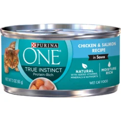 Purina ONE Natural High Protein True Instinct Chicken & Salmon Recipe In Sauce Canned Cat Food