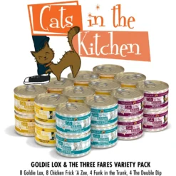 Weruva Cats In The Kitchen Goldie Lox & The 3 Fares Variety Pack Grain-Free Canned Cat Food -Furry Feast 92904 PT3. AC SS1800 V1600024258