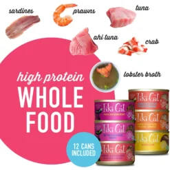 Tiki Cat Aloha Friends Variety Pack Grain-Free Wet Cat Food & Tiki Cat Grill Variety Pack Grain-Free Canned Cat Food -Furry Feast 933726 PT7. AC SS1800 V1703798783