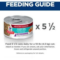Hill's Science Diet Adult 11+ Healthy Cuisine Seared Tuna & Carrot Medley Canned Cat Food -Furry Feast 94012 PT5. AC SS1800 V1680099824