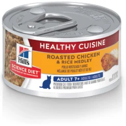 Hill's Science Diet Adult 7+ Healthy Cuisine Roasted Chicken & Rice Medley Canned Cat Food