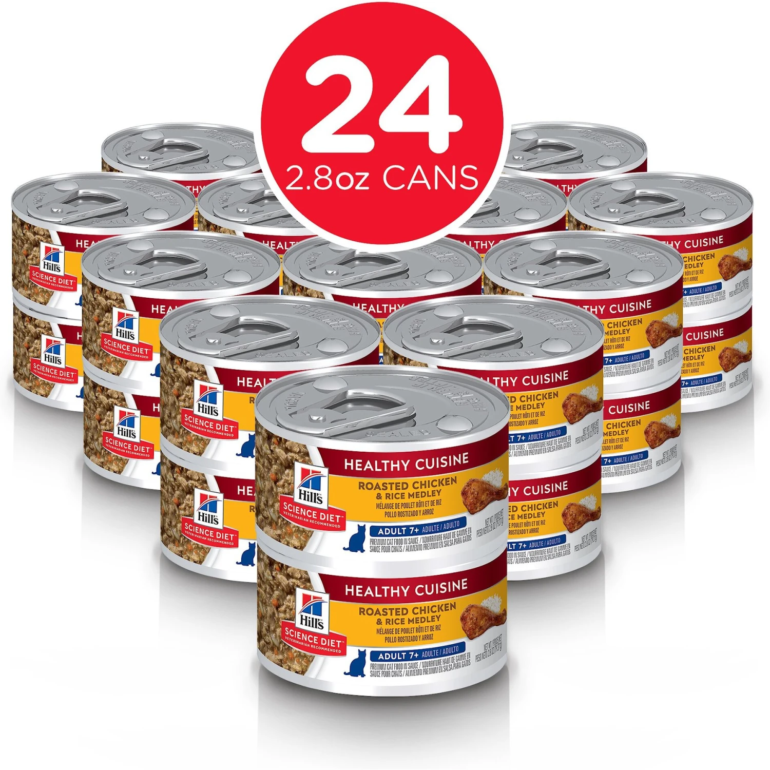 Hill's Science Diet Adult 7+ Healthy Cuisine Roasted Chicken & Rice Medley Canned Cat Food 2 Hill's Science Diet Adult 7+ Healthy Cuisine Roasted Chicken & Rice Medley Canned Cat Food - Image 2