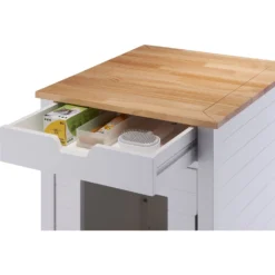 TRINITY 20-in Enclosure End Table With Drawer Cat Litter Box, White, Small -Furry Feast 940742 PT4. AC SS1800 V1692300285