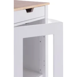 TRINITY 20-in Enclosure End Table With Drawer Cat Litter Box, White, Small -Furry Feast 940742 PT8. AC SS1800 V1692302264