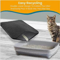 PAWBEE Cat Litter Mat, 30 X 24-in -Furry Feast 944870 PT3. AC SS1800 V1693317637
