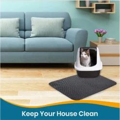 PAWBEE Cat Litter Mat, 30 X 24-in -Furry Feast 944870 PT5. AC SS1800 V1693317693