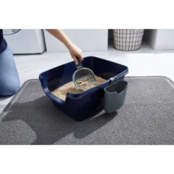 Frisco Open Top Cat Litter Box With Rim, Large & Frisco Plastic Litter Scooper With Caddy -Furry Feast 947526 PT7. AC SS1800 V1693600340