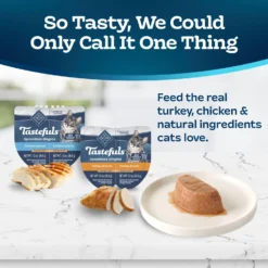 Blue Buffalo Tastefuls Spoonless Singles Chicken & Turkey Entree Variety Pack Adult Pate Wet Cat Food, 2.6-oz Twin Pack, Case Of 12 -Furry Feast 954206 PT2. AC SS1800 V1695052221