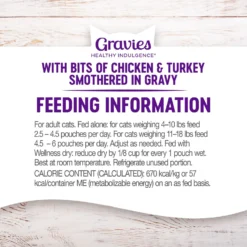 Wellness Healthy Indulgence Gravies With Bits Of Chicken & Turkey Smothered In Gravy Grain-Free Wet Cat Food Pouches -Furry Feast 95714 PT7. AC SS1800 V1695826950