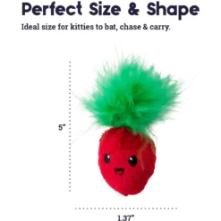 Catstages Straw-Babies Catnip Dental Cat Toy, 3 Count & Catstages Crunchy Pickle Kicker Plush Cat Toy With Catnip -Furry Feast 962070 PT2. AC SS1800 V1694783036