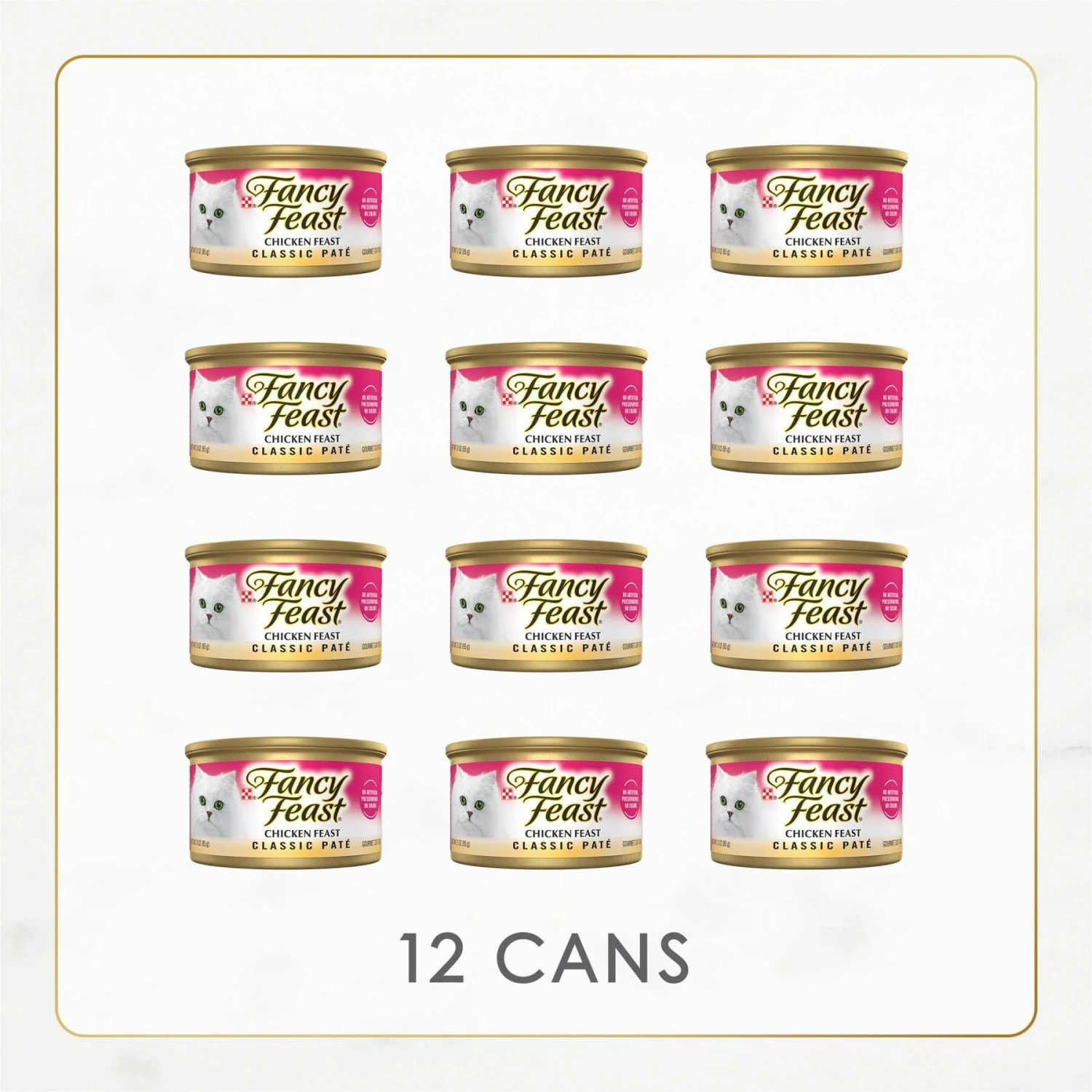 Fancy Feast Chicken Feast Grain-Free Pate Wet Cat Food, 3-oz Can, Case Of 12 2 Fancy Feast Chicken Feast Grain-Free Pate Wet Cat Food, 3-oz Can, Case Of 12 - Image 2