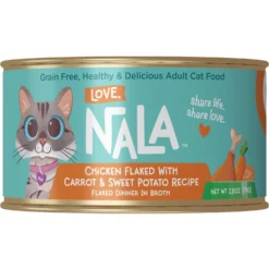 Love, Nala Chicken Flaked With Sweet Potato & Carrot Recipe In Broth Adult Grain-Free Wet Cat Food, 2.8-oz Can, Case Of 12