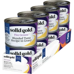Solid Gold Five Oceans Shreds With Real Tuna Recipe In Gravy Grain-Free Canned Cat Food