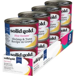 Solid Gold Five Oceans Shrimp & Tuna Recipe In Gravy Grain-Free Canned Cat Food