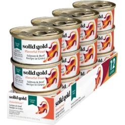 Solid Gold Flavorful Feast In Gravy With Real Salmon & Beef Recipe Grain-Free Canned Cat Food