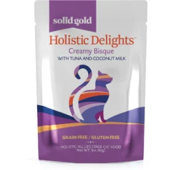 Solid Gold Holistic Delights Creamy Bisque With Tuna & Coconut Milk Grain-Free Cat Food Pouches