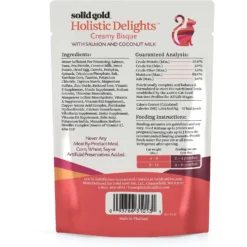 Solid Gold Holistic Delights Creamy Bisque With Salmon & Coconut Milk Grain-Free Cat Food Pouches -Furry Feast 99370 PT1. AC SS1800 V1543524417